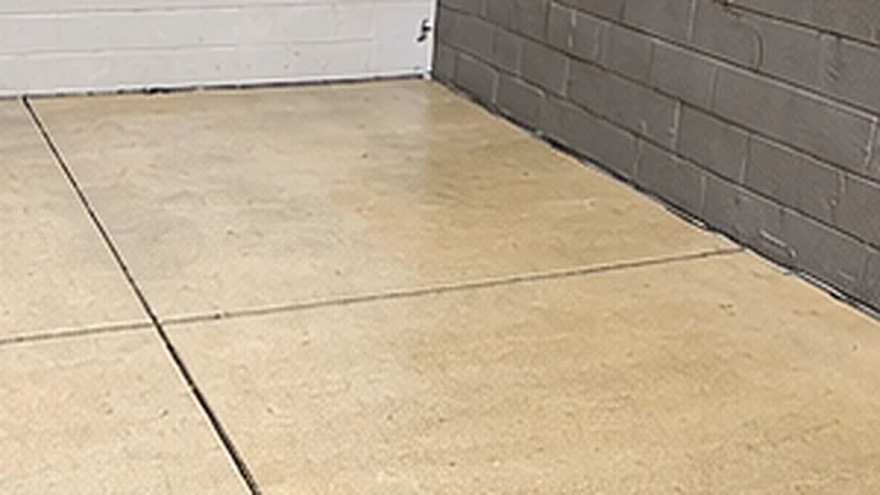 The same concrete walkway after pressure washing by Divine